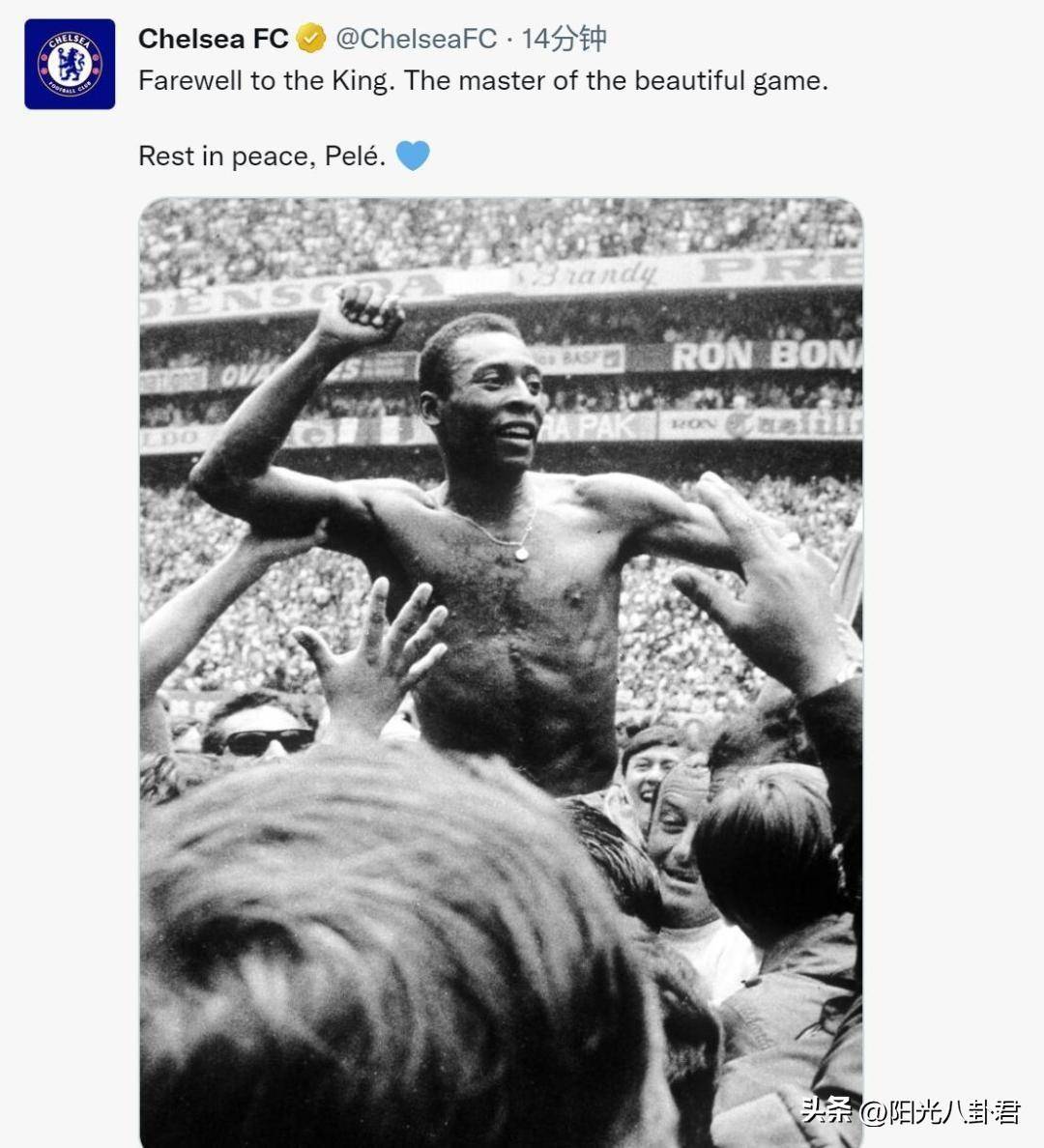 皇冠足球平台代理_巴西球王贝利去世!多家豪门俱乐部缅怀皇冠足球平台代理,C罗梅西等名宿晒照悼念