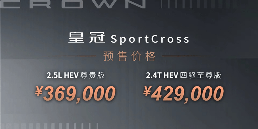 皇冠信用盘平台_全新皇冠 SportCross正式开启预售皇冠信用盘平台,预售价36.9万起