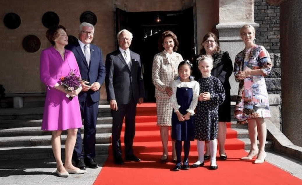 皇冠代理登3平台_德第一夫人把人惊艳!穿高贵紫礼服裙接待卡米拉皇冠代理登3平台,不戴皇冠也风光