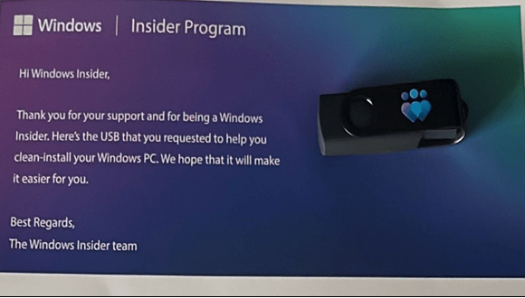 皇冠信用盘会员申请_用户收到微软寄送的免费U盘:64G挺大的