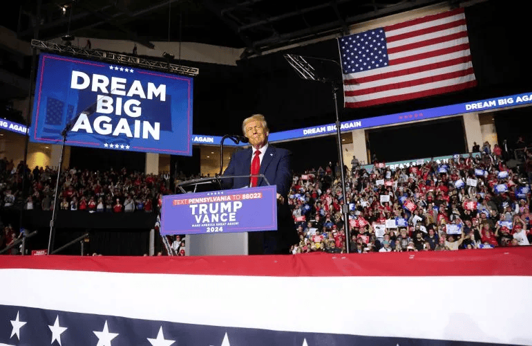 皇冠信用网在线申请_2024年美国大选最新动态:特朗普以247票对哈里斯214票暂时领先