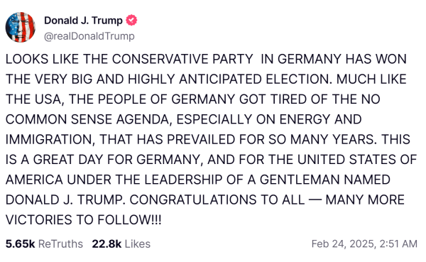 皇冠信用网站_德国大选结果出炉皇冠信用网站,特朗普:这是伟大的一天