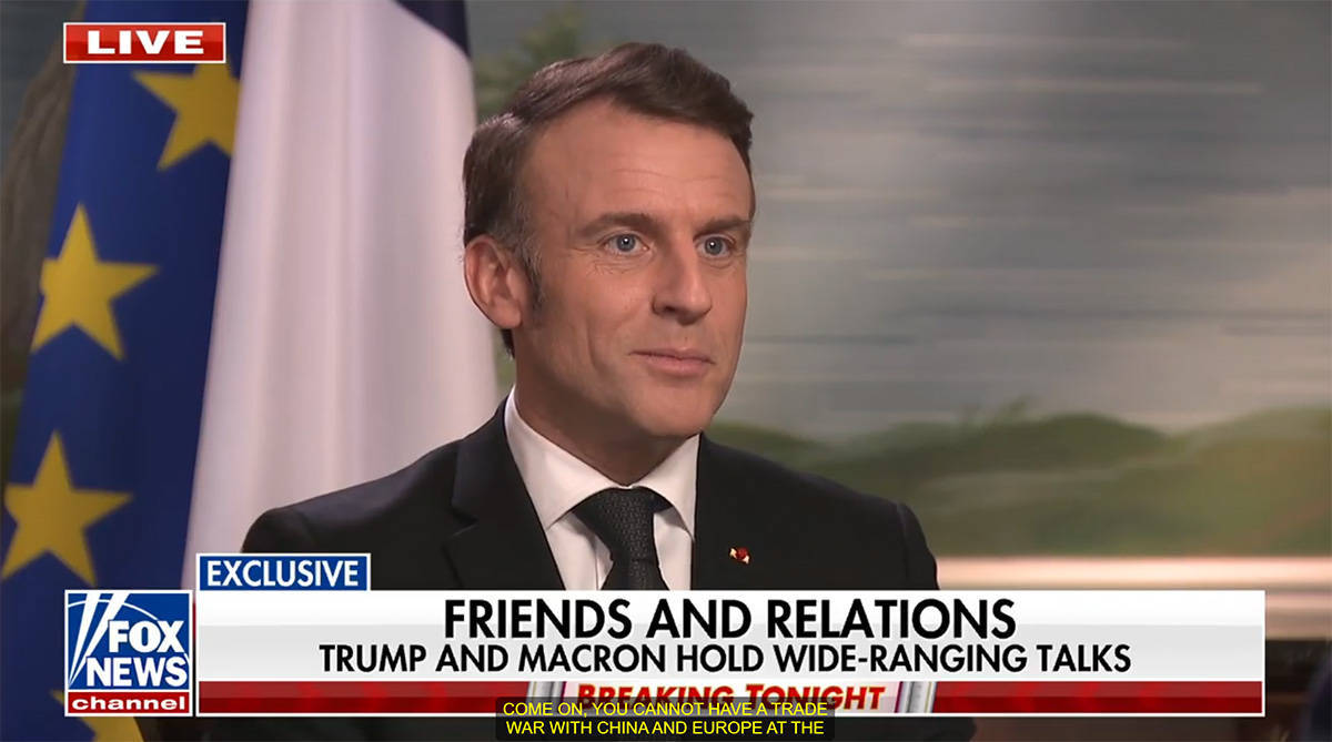 信用网皇冠申请注册_马克龙使坏:美国首要任务是向中国加税信用网皇冠申请注册,不能同时对欧洲和中国发动贸易战