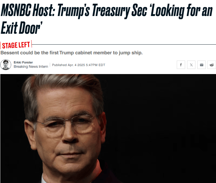 信用網皇冠申请注册_“对等关税”太荒谬信用網皇冠申请注册！美媒曝美财长受不了想辞职