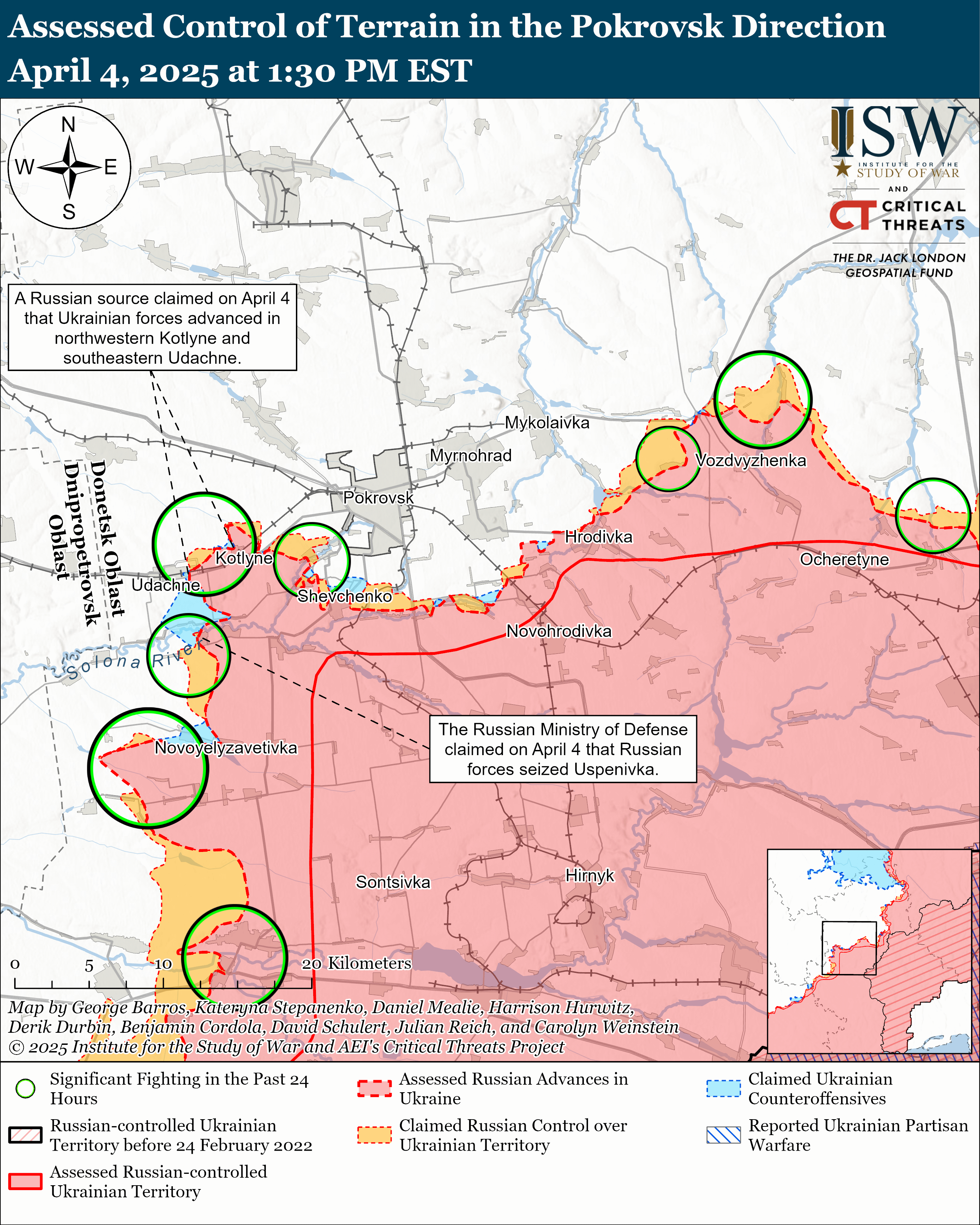 皇冠信用網网址
_2025年4月5日俄乌战局:俄军托列茨克强攻皇冠信用網网址
,乌军查西夫亚尔反击