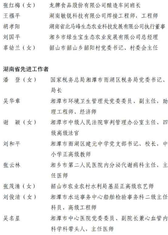 皇冠信用盘开户
_中共湖南省委湖南省人民政府关于表彰湖南省劳动模范和先进工作者的决定