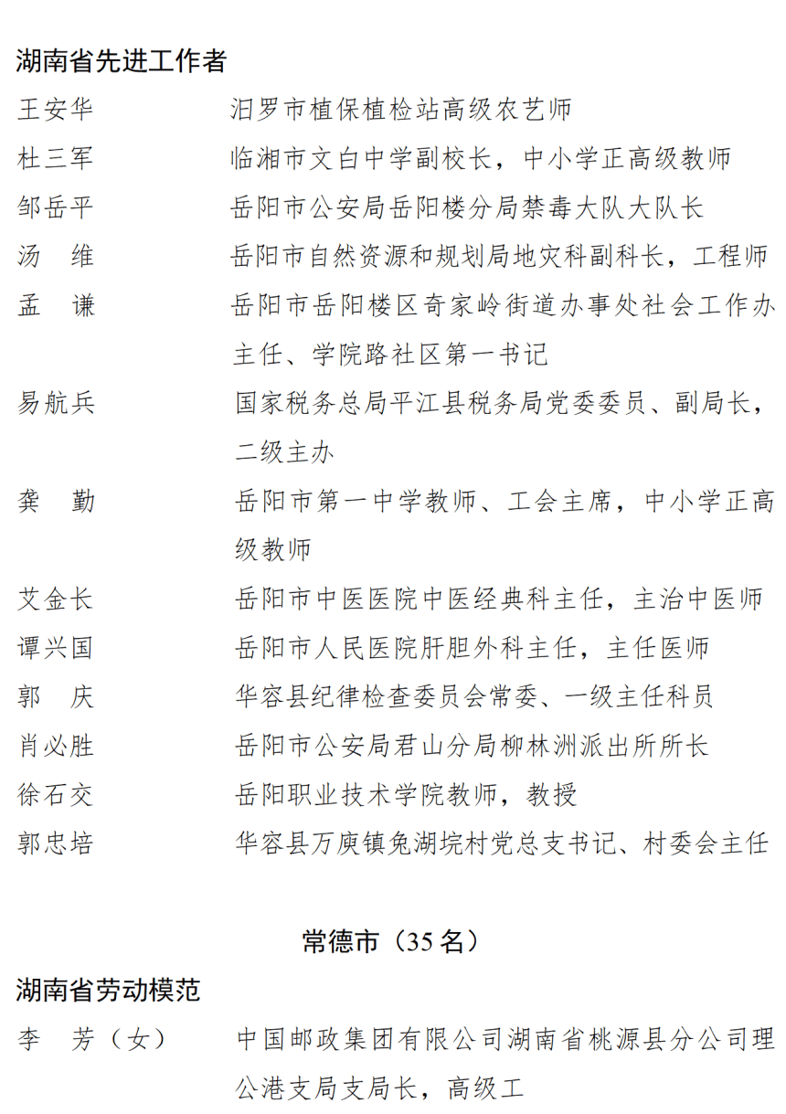 皇冠信用盘开户
_中共湖南省委湖南省人民政府关于表彰湖南省劳动模范和先进工作者的决定