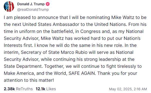 皇冠信用盘怎么弄
_“群聊泄密门”主角沃尔兹离职皇冠信用盘怎么弄
,被提名为下一任美国驻联合国大使