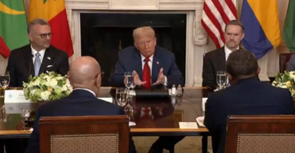 明尼苏达山猫篮球_非洲领导人正发着言明尼苏达山猫篮球，特朗普催进度：如果各位能只说名字和国家，那就太好了