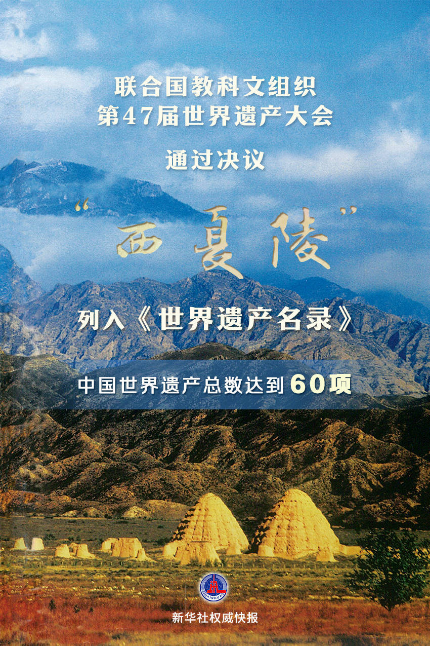 皇冠体育_新华鲜报｜第60项皇冠体育！“西夏陵”列入《世界遗产名录》