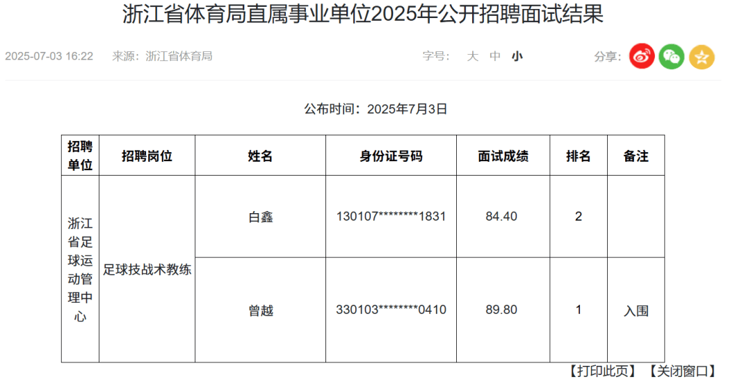 皇冠代理盘口
_浙江省体育局:经考察核实皇冠代理盘口
,曾某不符合招聘条件,取消招聘资格