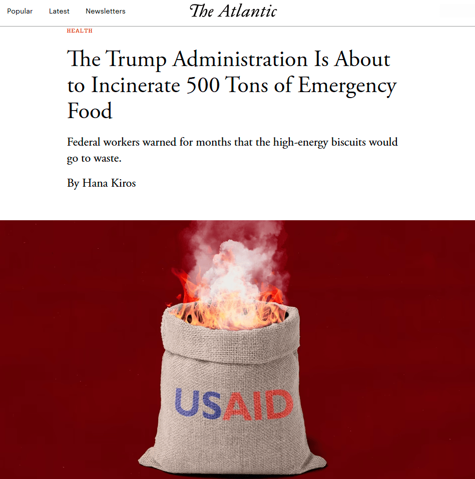 切尔西vs水晶宫_美媒:美国下令焚烧销毁500吨援助食品