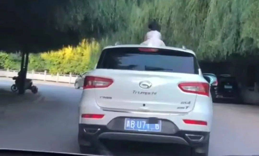 皇冠信用網开户_惊险皇冠信用網开户！青海一女童竟端坐在行驶中的轿车车顶！